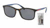 Picture of Prada PS01TS LIFESTYLE U61144 56M Havana Rubber/Grey Polarized Rectangle Sunglasses For Men+ BUNDLE With Designer iWear Complimentary Eyewear Kit