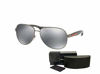 Picture of Prada PS53PS LIFESTYLE 5AV5L0 62M Gunmetal/Light Grey Mirror Black Pilot Sunglasses For Men+FREE Complimentary Eyewear Care Kit