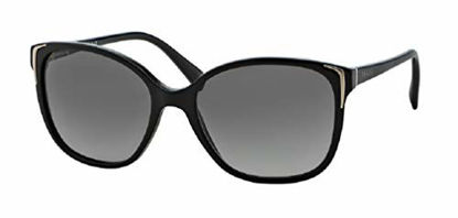 Picture of Prada PR01OS CONCEPTUAL 1AB3M1 55M Black/Grey Gradient Square Sunglasses For Women+FREE Complimentary Eyewear Care Kit