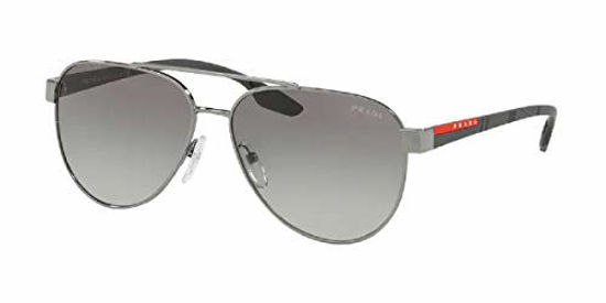 Picture of Prada PS54TS LIFESTYLE 5AV3M1 61M Gunmetal/Grey Gradient Pilot Sunglasses For Men+FREE Complimentary Eyewear Care Kit