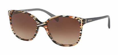 Picture of Prada PR01OS CONCEPTUAL CO56S1 55M Havana/Brown Gradient Square Sunglasses For Women+FREE Complimentary Eyewear Care Kit