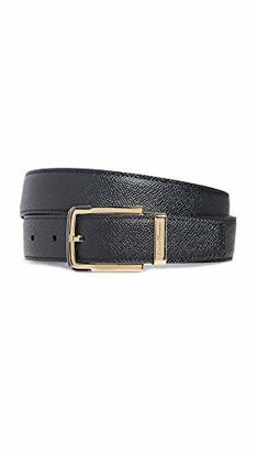 Picture of Salvatore Ferragamo Men's Gold Buckle Reversible Belt, Black/Brown, 36