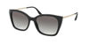 Picture of Prada 0PR 12XS Black/Pale Gold/Grey Gradient One Size