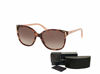 Picture of Prada PR01OS CONCEPTUAL UE00A6 55M Spotted Brown Pink/Brown Gradient Square Sunglasses For Women+FREE Complimentary Eyewear Care Kit