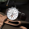 Picture of AVI-8 Mens 42mm Hawker Hurricane Classic Chronograph Classic White Japanese Quartz Pilot Watch with Leather Strap AV-4011-01