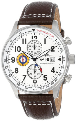 Picture of AVI-8 Men's AV-4011-01 "Hawker Hurricane" Stainless Steel Watch with Leather Band