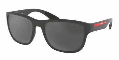 Picture of Prada PS01US ACTIVE UFK5L0 59M Grey Rubber/Grey Mirror Black Pillow Sunglasses For Men For Women + BUNDLE with Designer iWear Complimentary Eyewear Kit