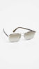 Picture of Prada PR 59U BC4K Silver Metal Square Sunglasses Grey Gradient Lens