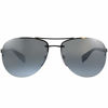 Picture of Prada Linea Rossa PS 56MS DG12F2 Gunmetal Rubber Metal Aviator Sunglasses Silver Mirror Polarized Lens