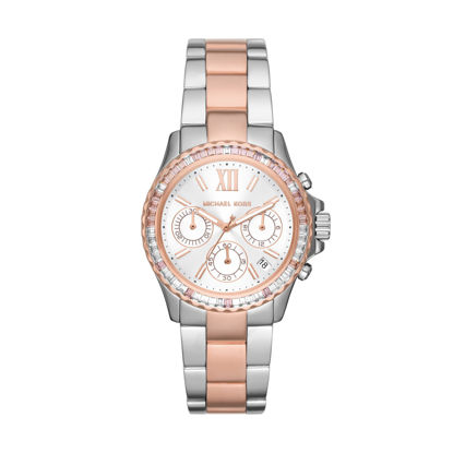 Picture of Michael Kors Watches Women's Everest Quartz Watch with Stainless Steel Strap, Two-Tone, 20 (Model: MK7214)