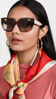 Picture of Prada Women's Oversized Angled Cat Eye Sunglasses, Caramel Tortoise/Brown Gradien, One Size