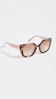 Picture of Prada Women's Oversized Angled Cat Eye Sunglasses, Caramel Tortoise/Brown Gradien, One Size