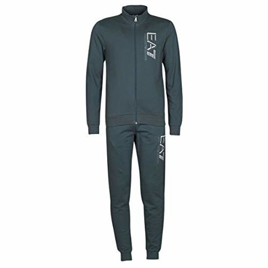 Emporio Armani EA7 Men's Dark Blue Logo Print Track Sweat Suit