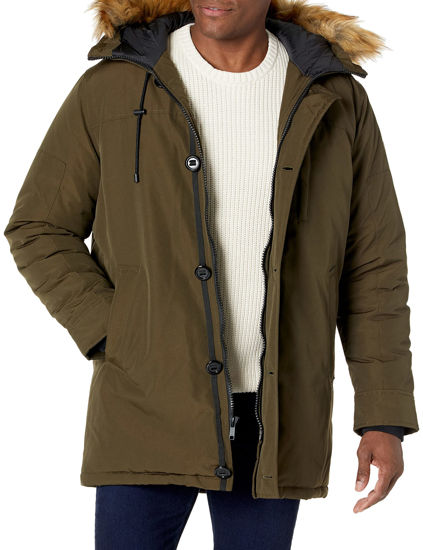 Mens fur cheap trimmed parka