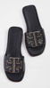 Picture of Tory Burch Women's Double T Sport Slides, Perfect Black/Gold, 4 Medium US