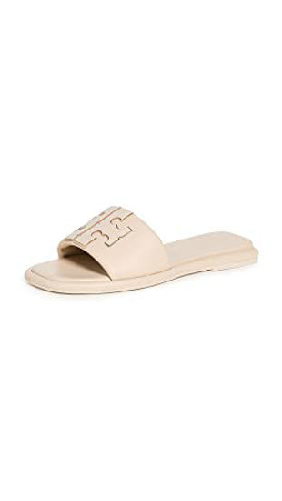 Picture of Tory Burch Women's Double T Sport Slides, Dulce De Leche/Gold, 6 Medium US