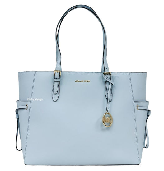 Michael Kors Gilly Large Jet Set Drawstring Top Zip Tote (Vista Blue)