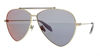 Picture of Alexander McQueen AM0058S 004 Endura Gold/Dark Grey AM0058S Pilot Sunglasses