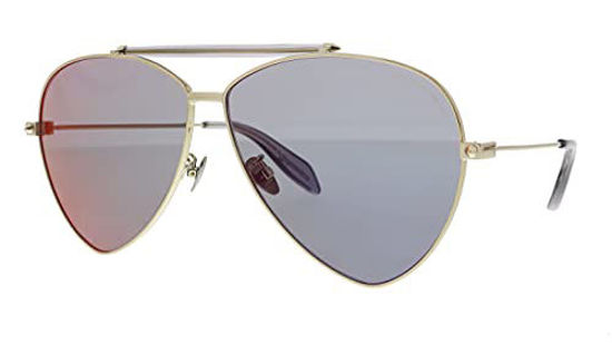 Picture of Alexander McQueen AM0058S 004 Endura Gold/Dark Grey AM0058S Pilot Sunglasses