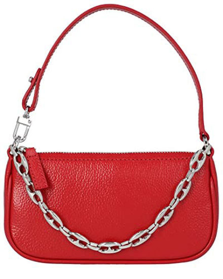 GetUSCart By Far Rachel Mini Leather Shoulder Bag Red