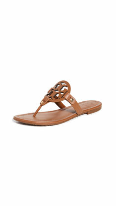 Picture of Tory Burch Women's Miller Flip Flops, Vintage Vachetta, Brown, 9.5 Medium US