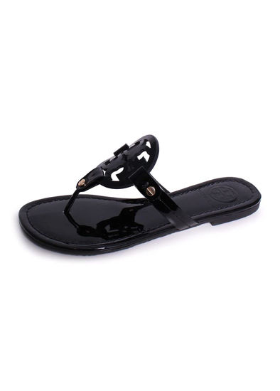 Picture of Tory Burch Women's Miller Patent Thong Sandal, Black, 8.5 Medium US