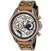 Picture of AVI-8 Men's Hawker Harrier Matador Japanese Quartz Chronograph Burnt Gold Brown 45mm Watch with Brown Genuine Leather Strap - AV-4065-02