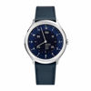 Picture of Mondaine MON Helvetica MH1.R2S40.LD Regular Smart Watch | 40 mm Stainless Steel Polished/Dark Navy and Blue/Navy Blue Leather