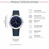 Picture of Mondaine MON Helvetica MH1.R2S40.LD Regular Smart Watch | 40 mm Stainless Steel Polished/Dark Navy and Blue/Navy Blue Leather