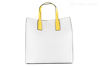 Picture of Michael Kors Kenly Large North South Tote White MK Signature Citrus Yellow