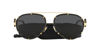 Picture of Versace VE 2232 143887 Black Metal Aviator Sunglasses Grey Lens