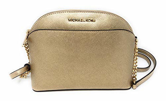 MICHAEL Michael Kors Gold Leather Emmy Crossbody Bag Michael Kors