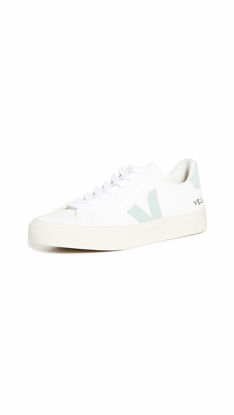 Picture of Veja Women's Campo Sneakers, Extra-White/Matcha, 8 Medium US