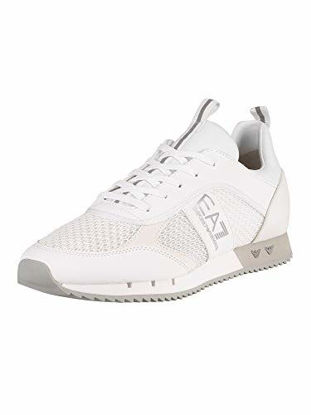 Picture of EA7 Men's Woven Trainers, White, 10 US