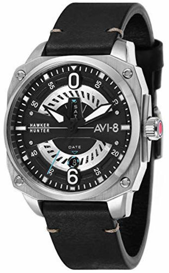 Picture of AVI-8 Mens Hawker Hunter Watch - Black/Silver