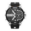 Picture of Diesel Men's 57mm Mr. Daddy 2.0 Quartz Stainless Steel and Leather Chronograph Watch, Color: Black/Silver (Model: DZ7313)