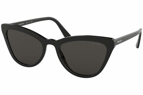 Picture of Prada Catwalk PR 01VS 1AB5S0 Black Plastic Cat-Eye Sunglasses Grey Lens