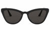 Picture of Prada Catwalk PR 01VS 1AB5S0 Black Plastic Cat-Eye Sunglasses Grey Lens