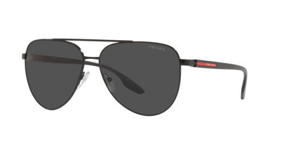 Picture of Prada Linea Rossa Men's Round Fashion Sunglasses, Matte Black/Dark Grey, One Size