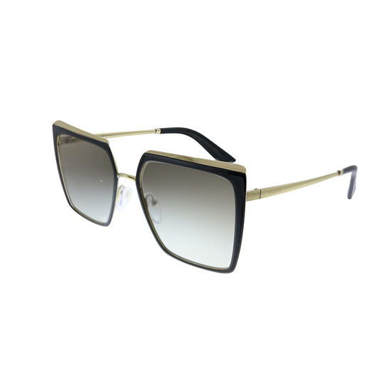 Picture of Prada PR 58WS AAV0A7 Black Pale Gold Metal Square Sunglasses Grey Gradient Lens