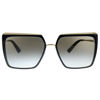 Picture of Prada PR 58WS AAV0A7 Black Pale Gold Metal Square Sunglasses Grey Gradient Lens