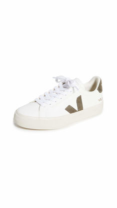 Picture of Veja Women's Campo Sneakers, Extra White/Khaki, 4 Medium US