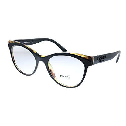 Picture of Prada PR 05WV 3891O1 Black Havana Plastic Butterfly Eyeglasses 51mm