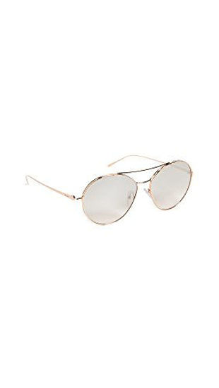 Picture of Prada Women's Round Aviator Sunglasses, Pink Gold/Brown Silver, One Size