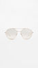 Picture of Prada Women's Round Aviator Sunglasses, Pink Gold/Brown Silver, One Size