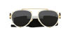 Picture of Versace VE 2232 147187 White Metal Aviator Sunglasses Grey Lens