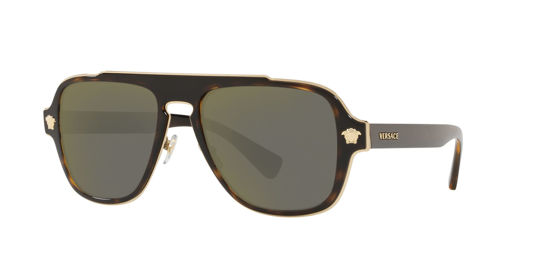 Picture of Versace Sunglasses Tortoise Frame, Gold Lenses, 56MM