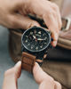 Picture of AVI-8 Mens 43.5mm Hawker Hurricane Carey Dual Time Debden Japanese Quartz Pilot Watch with Leather Strap AV-4088-03