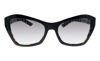 Picture of Prada PR 07XS NAI130 Black Plastic Butterfly Sunglasses Grey Gradient Lens