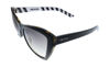 Picture of Prada PR 07XS NAI130 Black Plastic Butterfly Sunglasses Grey Gradient Lens